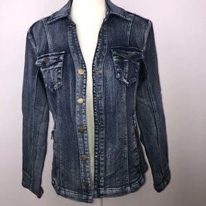 Live A Little Blue Jean Jacket Size Medium